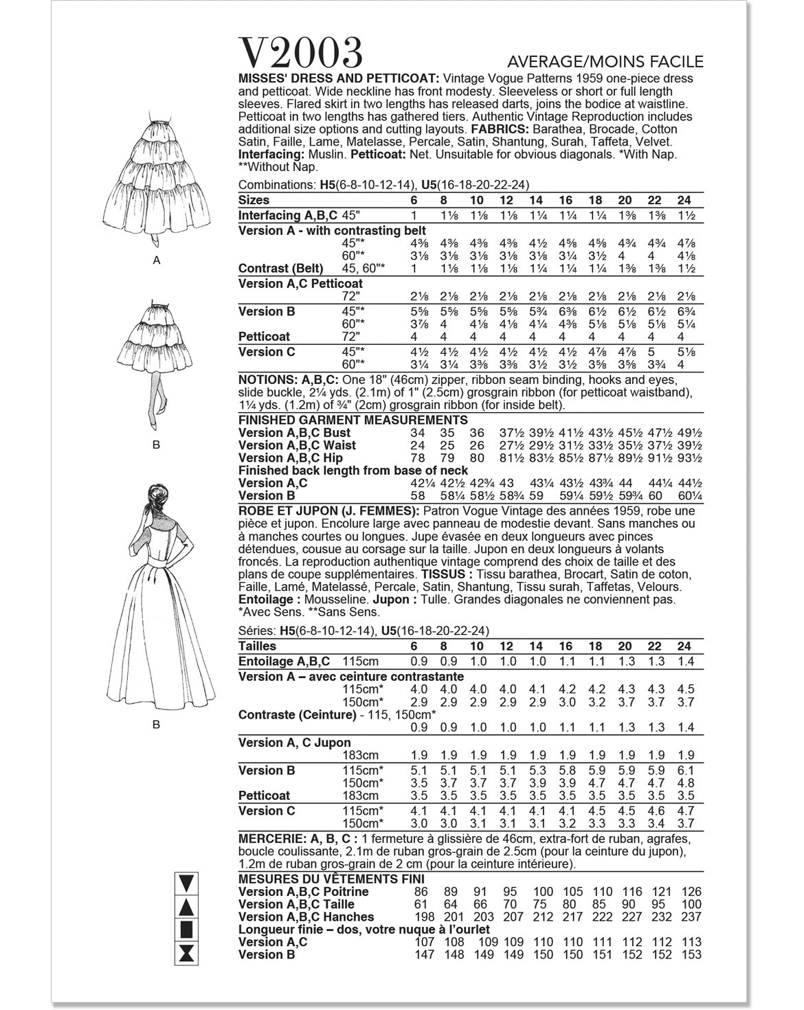 Symønster Vogue Patterns 2003 - Kjole Vintage - Dame | Bilde 3