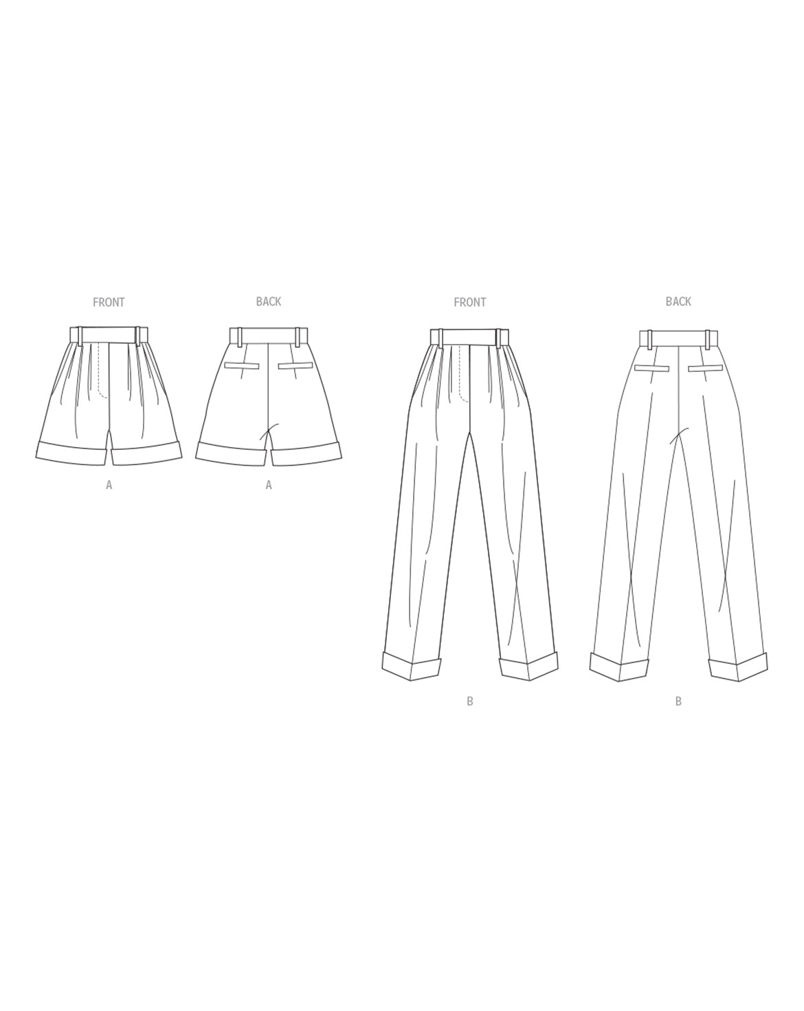 Symønster Vogue Patterns 2014 - Bukse Shorts - Dame | Bilde 4