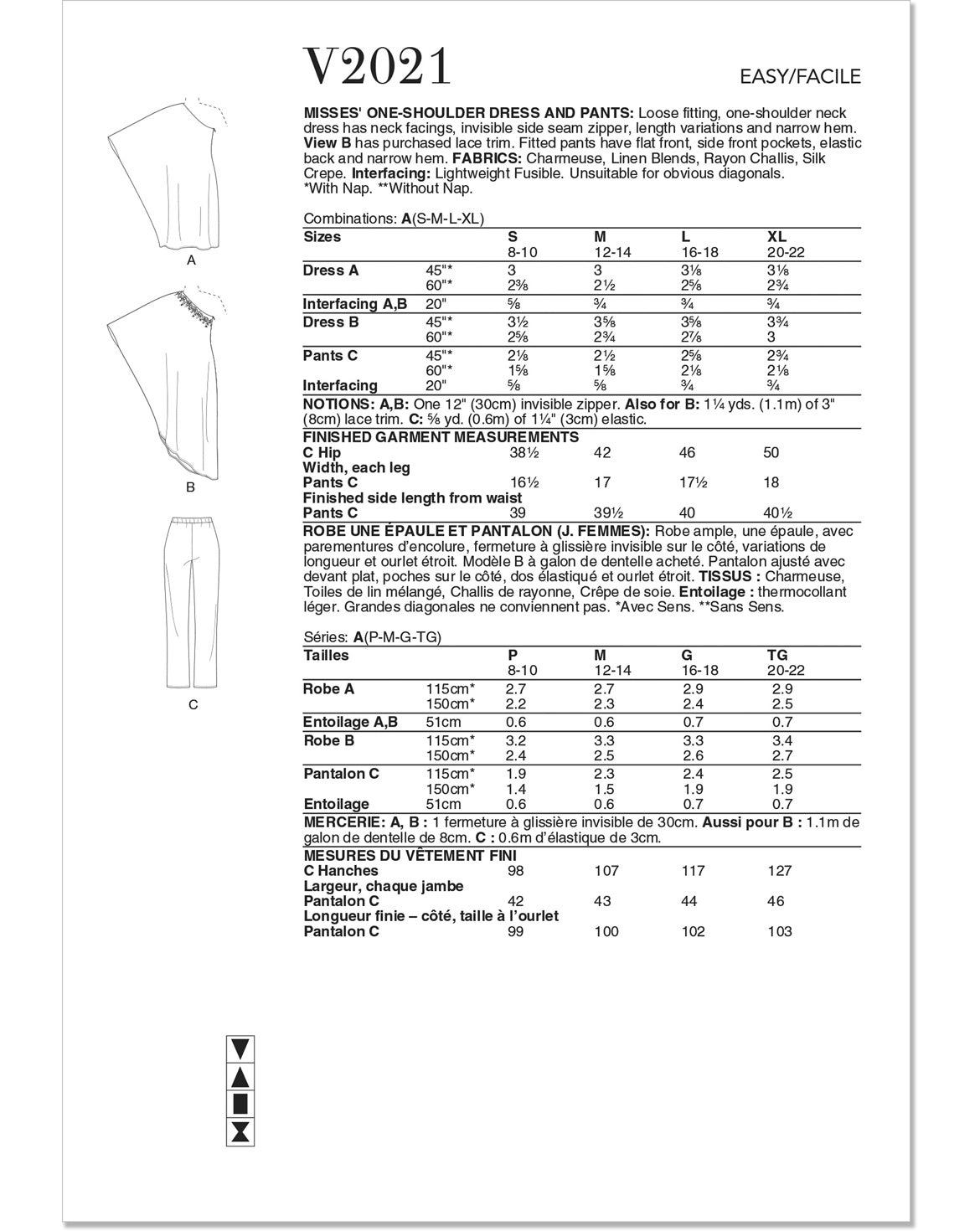 Symønster Vogue Patterns 2021 - Kjole Bukse Tunika - Dame | Bilde 5