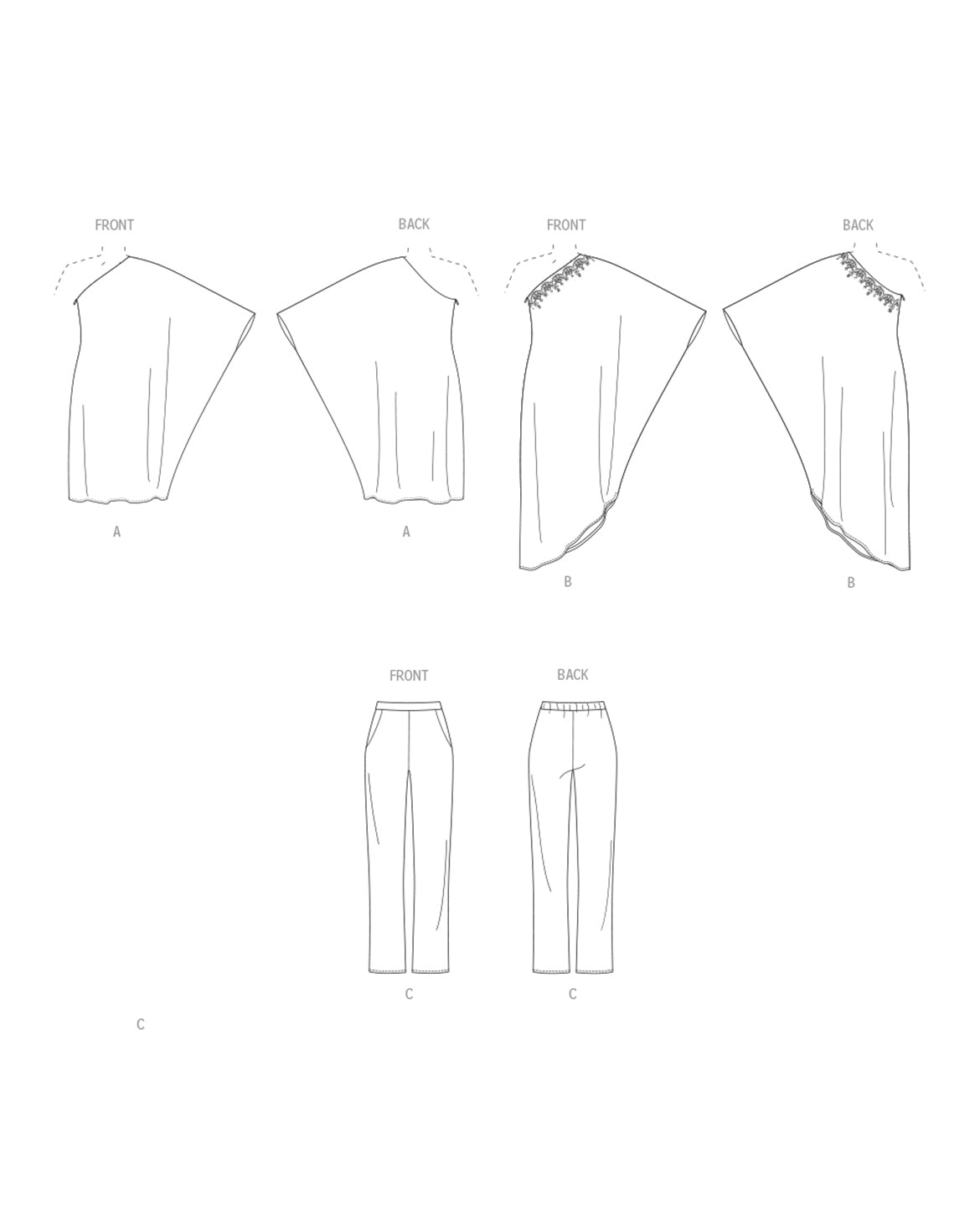 Symønster Vogue Patterns 2021 - Kjole Bukse Tunika - Dame | Bilde 4