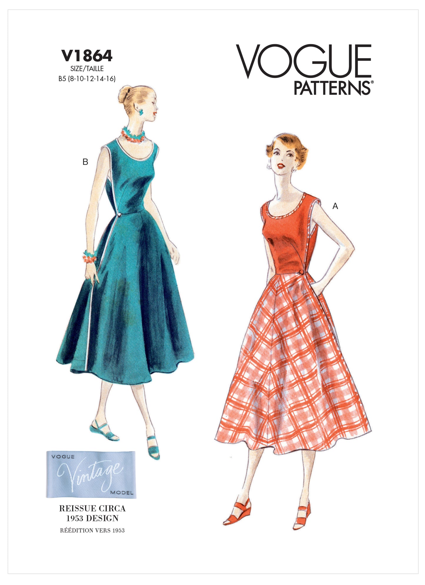Symønster Vogue Patterns 1864 - Kjole Vintage - Dame | Bilde 3