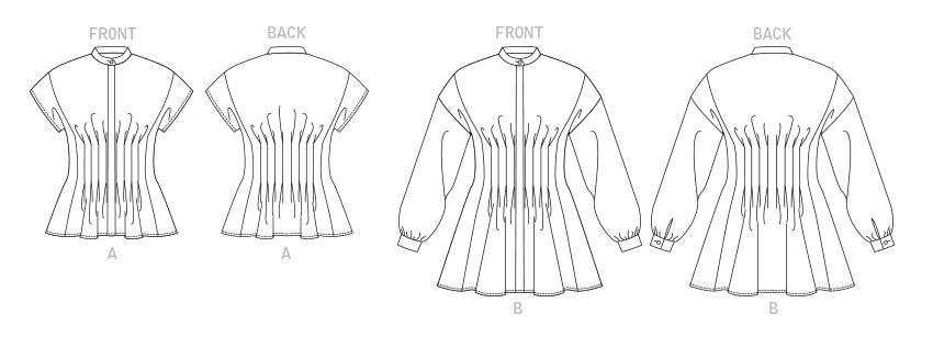 Symønster Vogue Patterns 1874 - Topp Skjorte - Dame | Bilde 8