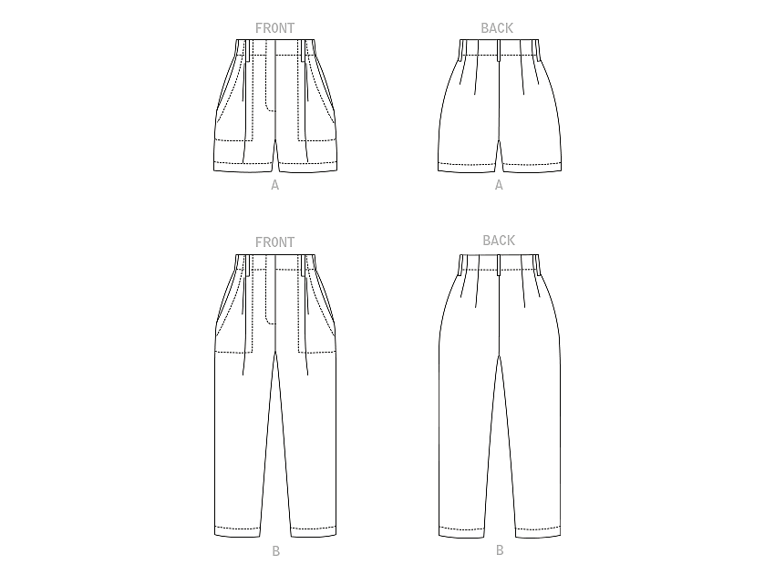 Symønster Vogue Patterns 1900 - Bukse Shorts - Dame | Bilde 7