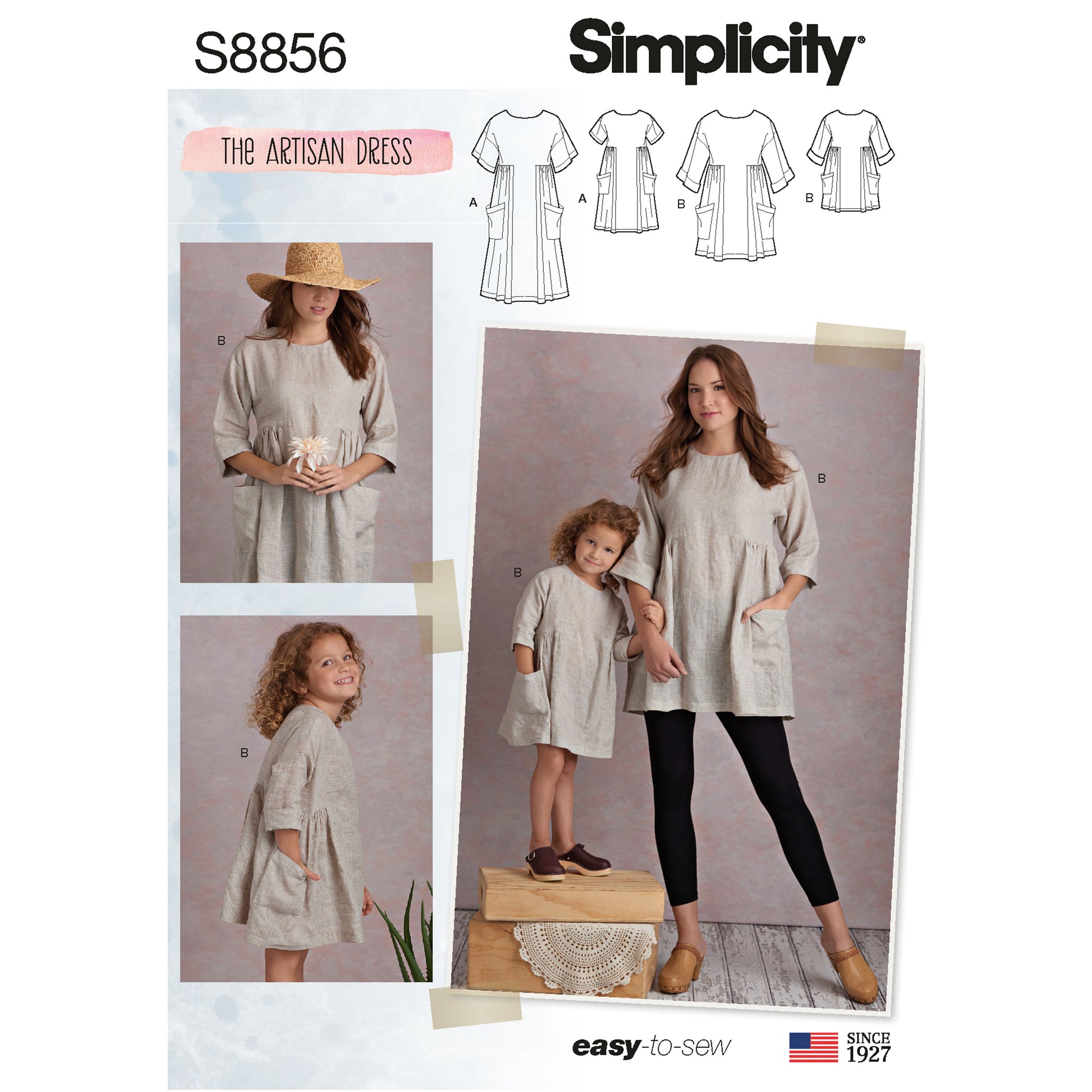 Symønster Simplicity 8856 - Kjole Tunika - Baby - Dukkeklær | Bilde 5