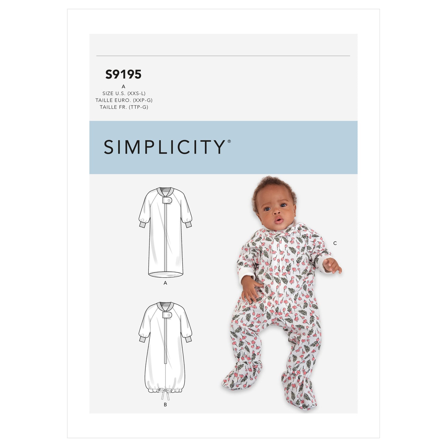 Symønster Simplicity 9195 - Buksedrakter - Baby | Bilde 4