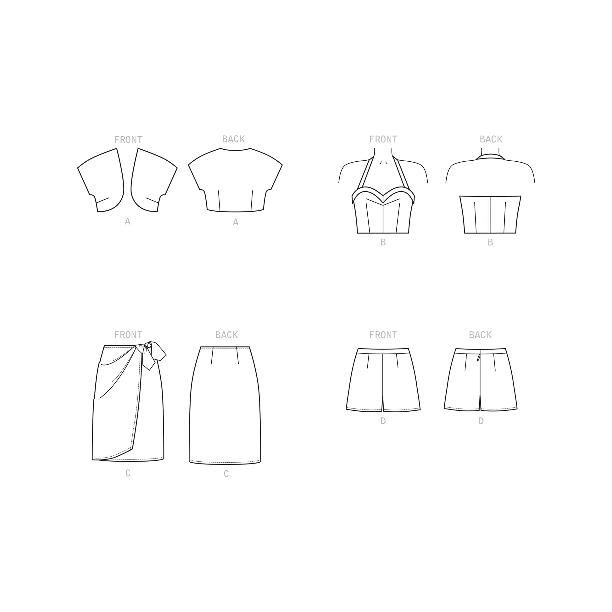 Symønster Simplicity 9290 - Skjørt Shorts Topp Vintage - Dame | Bilde 5