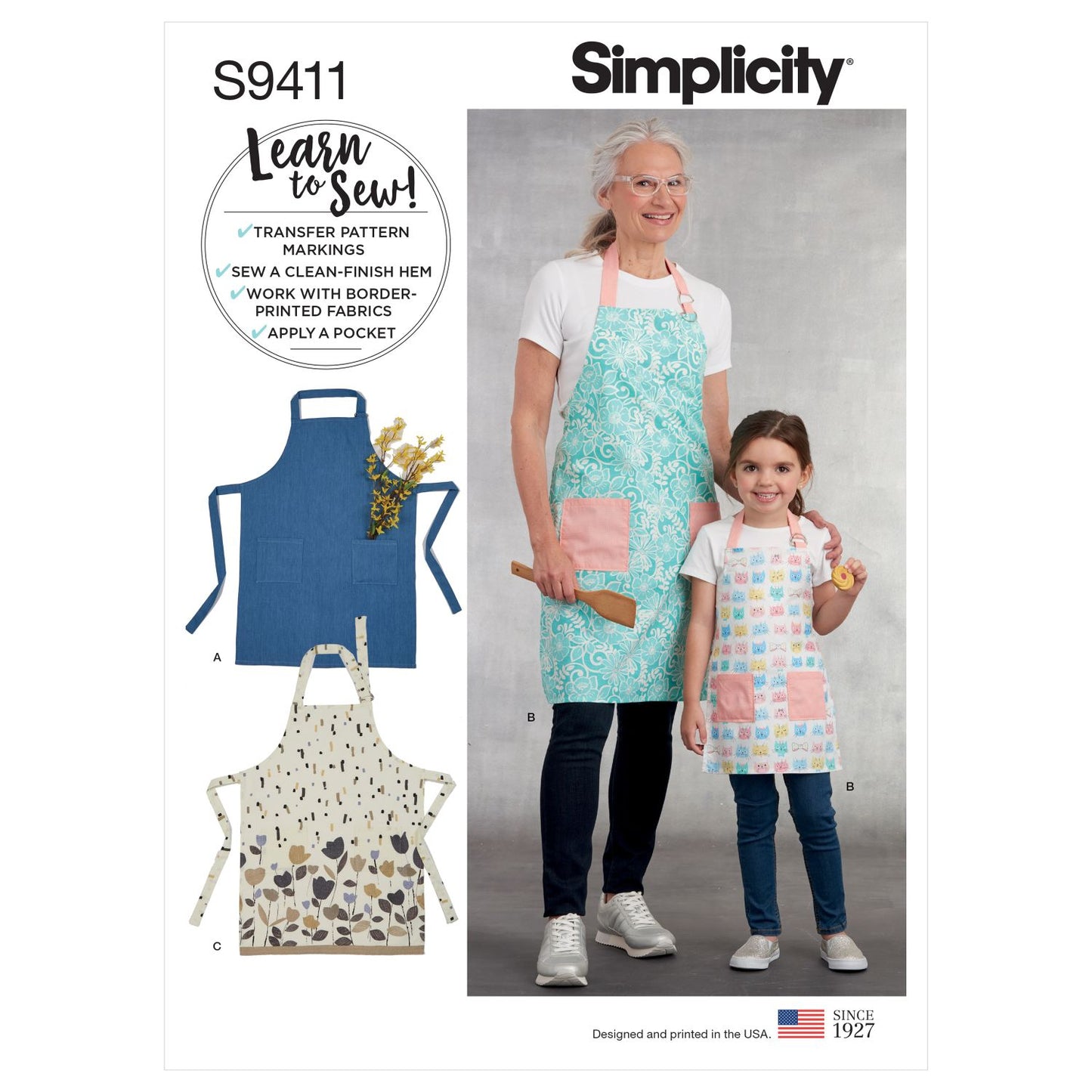 Symønster Simplicity 9411 - Forkle - Jente Dame | Bilde 5