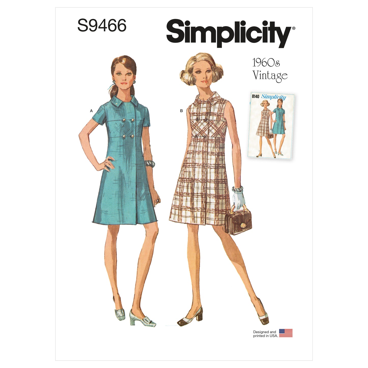 Symønster Simplicity 9466 - Kjole Vintage - Dame | Bilde 5