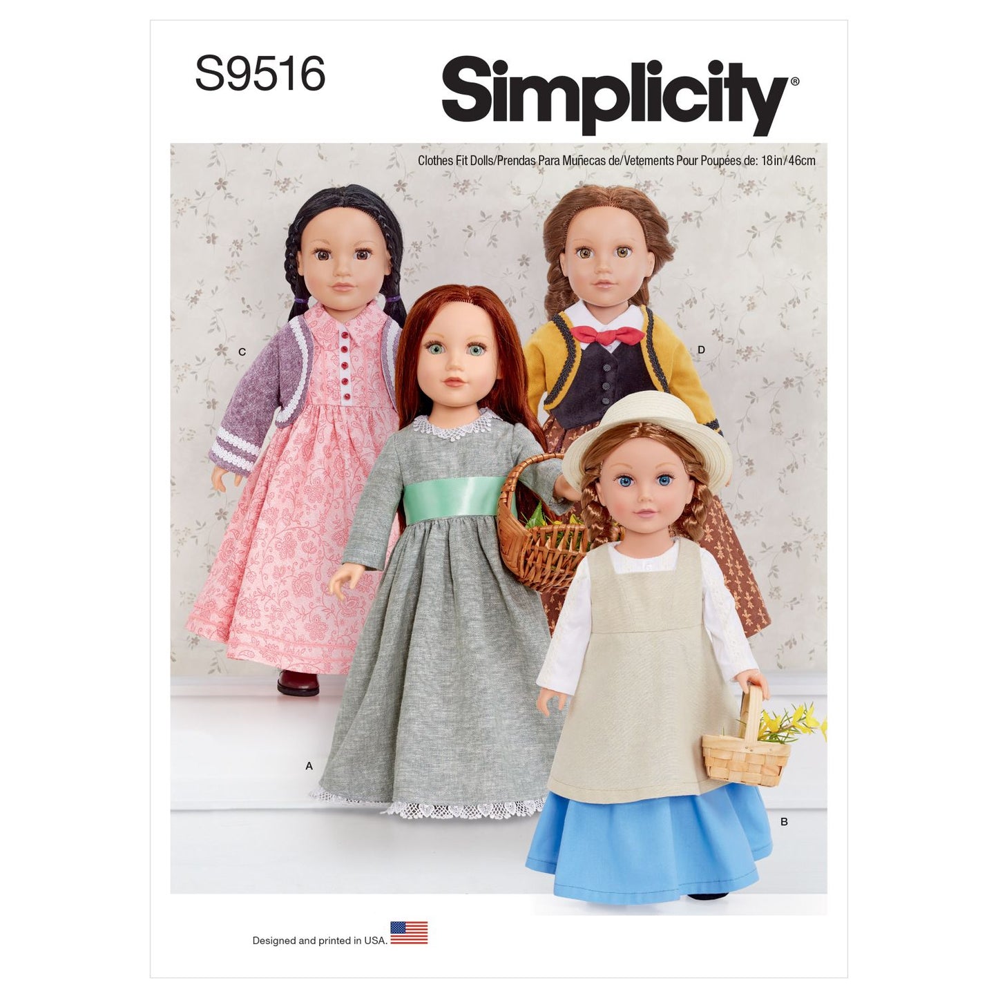 Symønster Simplicity 9516 - Dukkeklær | Bilde 6