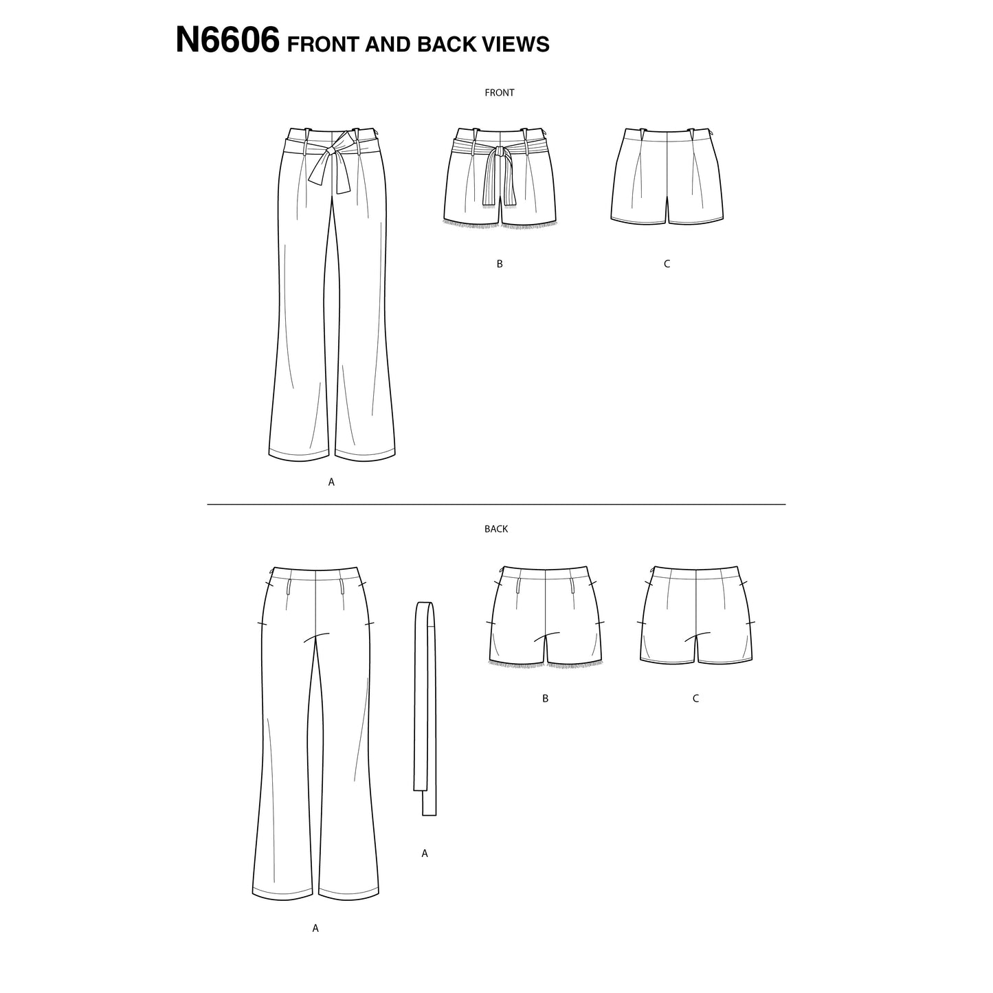 Symønster New Look 6606 - Bukse Skjørt Shorts - Dame | Bilde 2