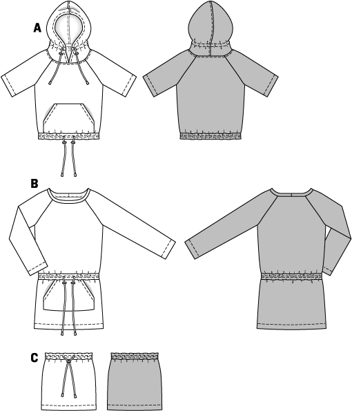 Symønster PDF symønster - Burda 7148 - Coordinates Skjørt Kjole Skjorte - Dame - Casual | Bilde 4