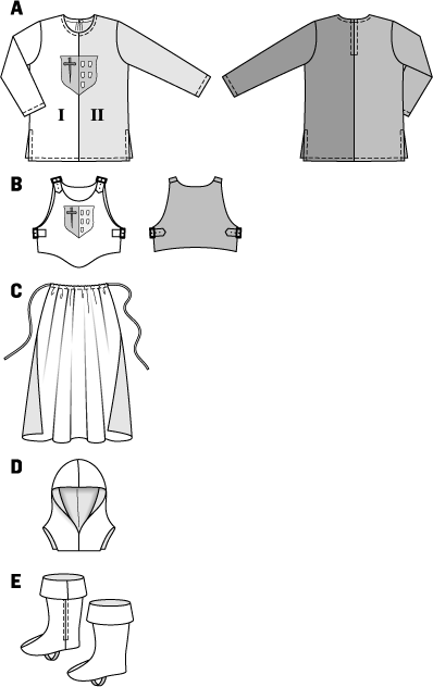 Symønster Burda 9446 - Skjorte Historisk kostyme - Gutt | Bilde 5