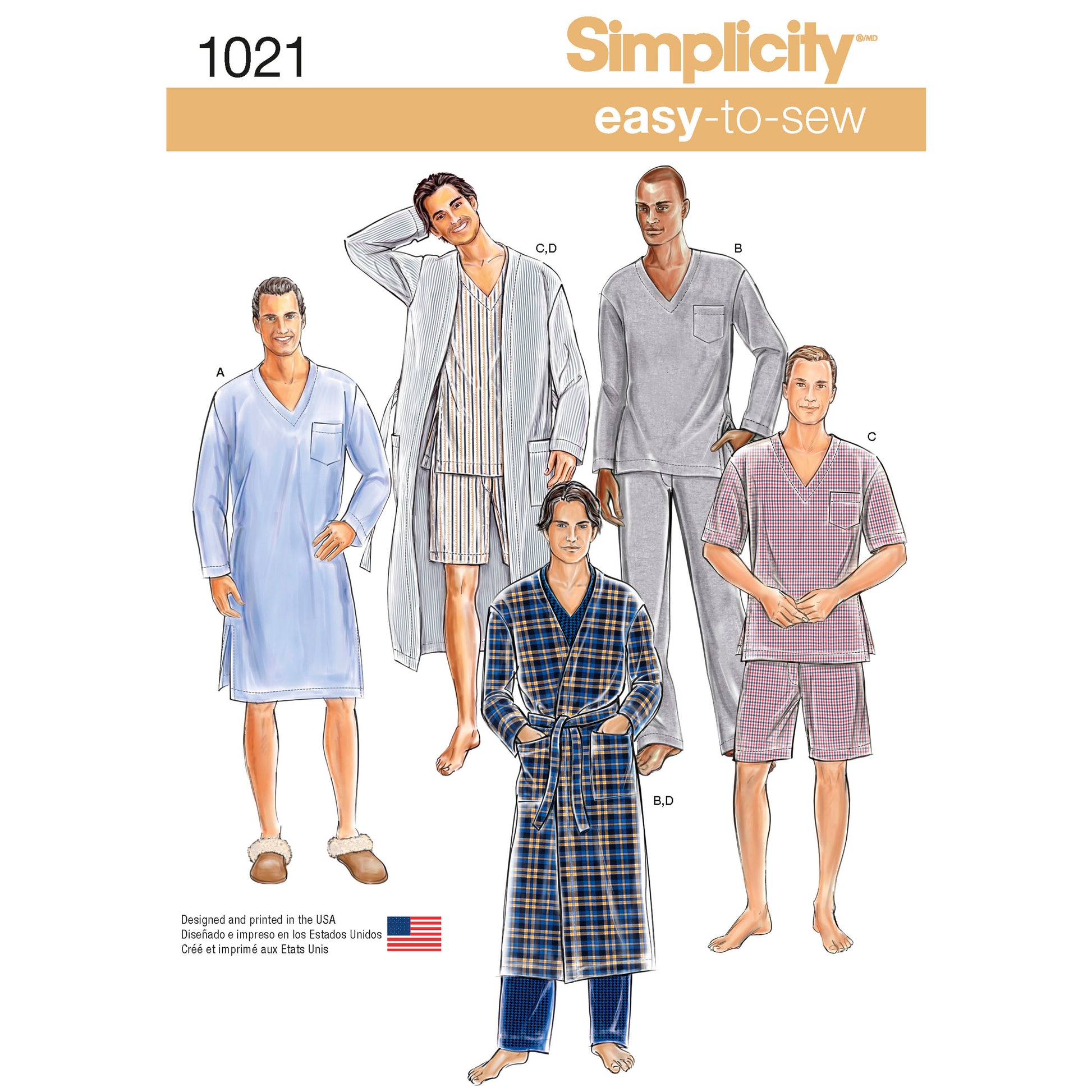 Symønster Simplicity 1021 - Topp Skjorte Pysjamas | Bilde 6