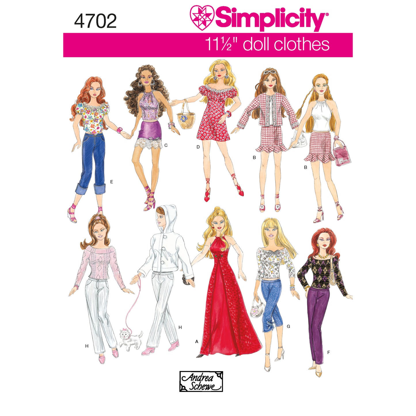 Symønster Simplicity 4702 - Dukkeklær | Bilde 8