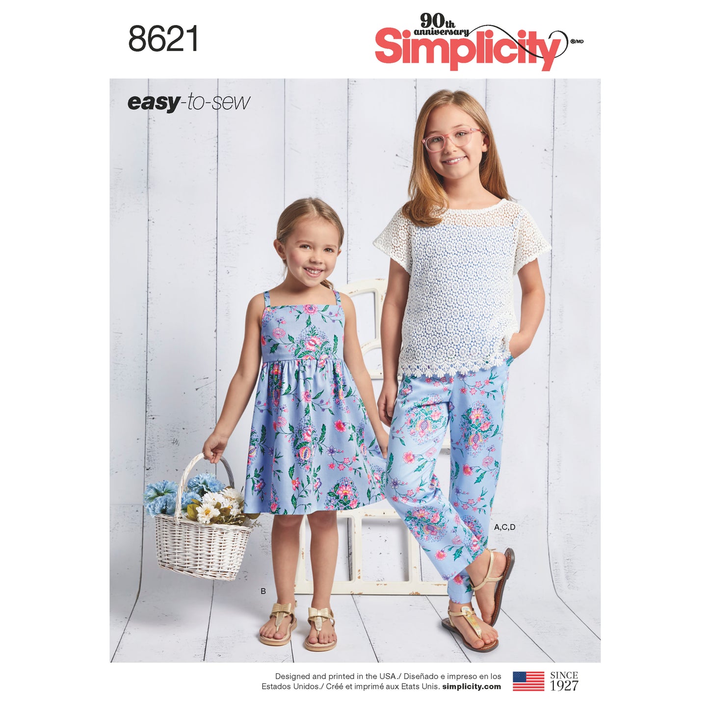 Symønster Simplicity 8621 - Kjole Topp Bukse - Jente - Påske | Bilde 7