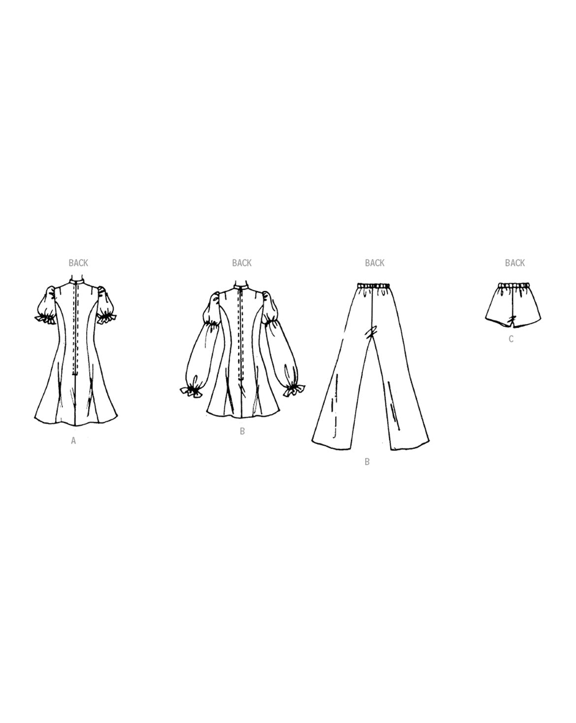 Symønster PDF-symønster - McCall´s 8465 - Kjole Tunika Bukse Shorts Vintage - Dame | Bilde 1