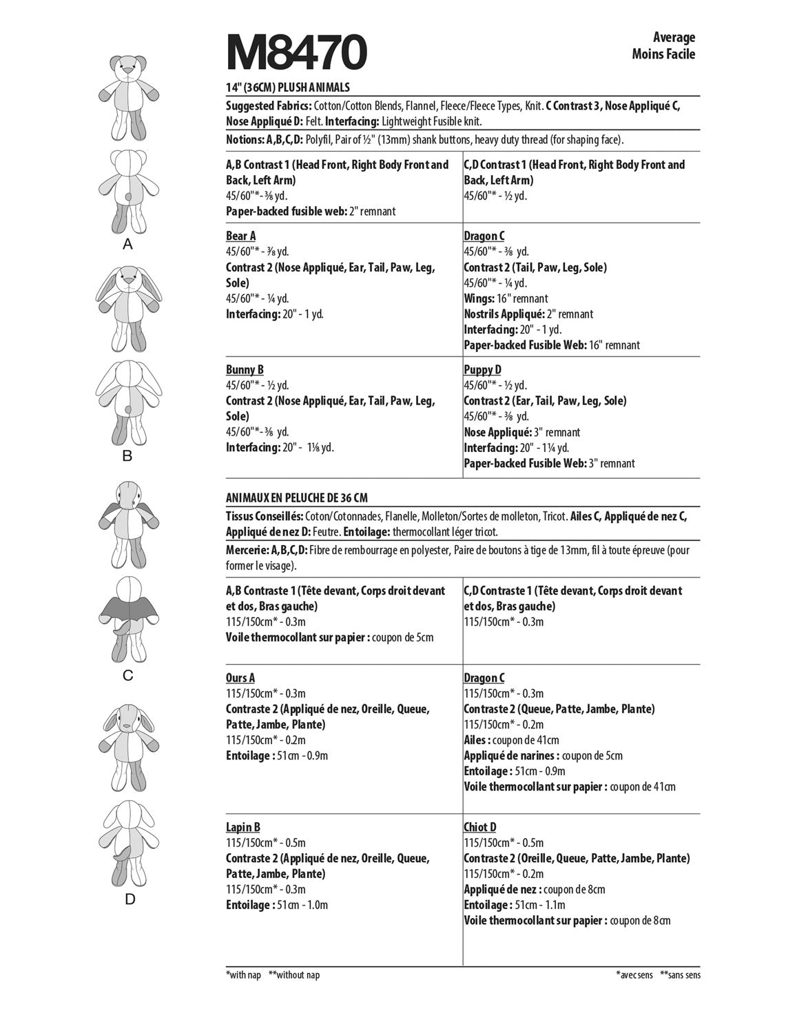 PDF-symønster - McCall´s 8470 - Kosedyr | Bilde 4