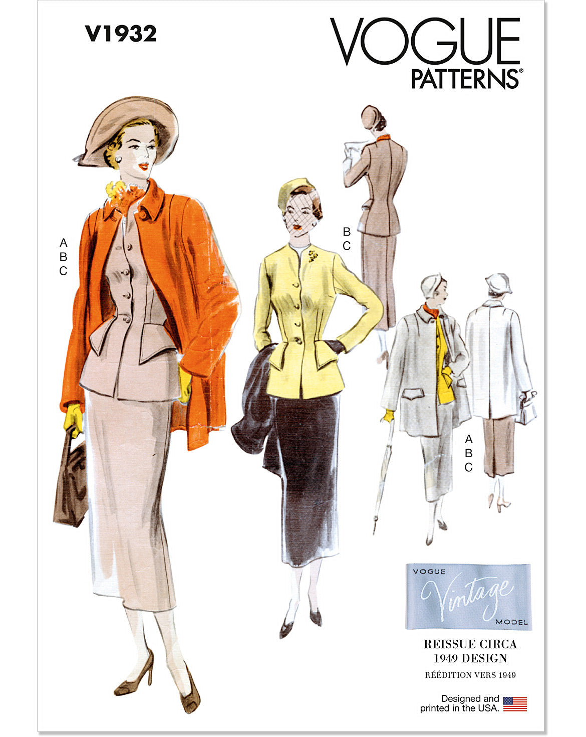 Symønster Vogue Patterns V1932 - Jakke Skjørt Vintage - Dame - Business | Bilde 4