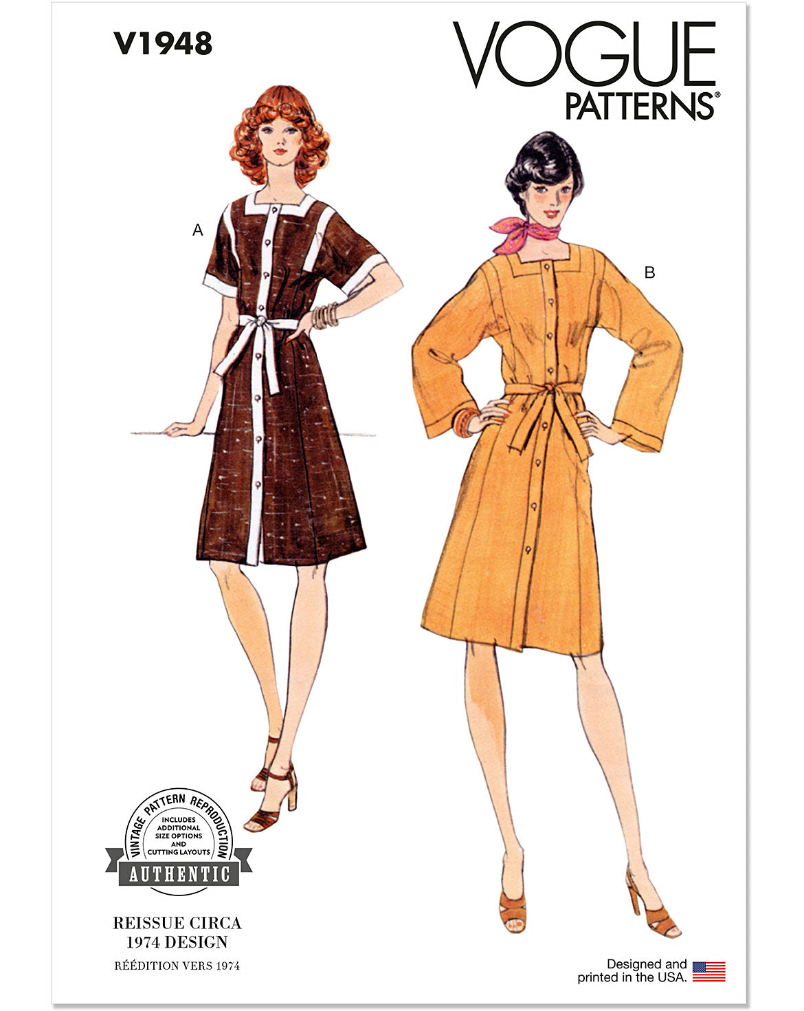 Symønster Vogue Patterns V1948 - Kjole Vintage - Dame | Bilde 3
