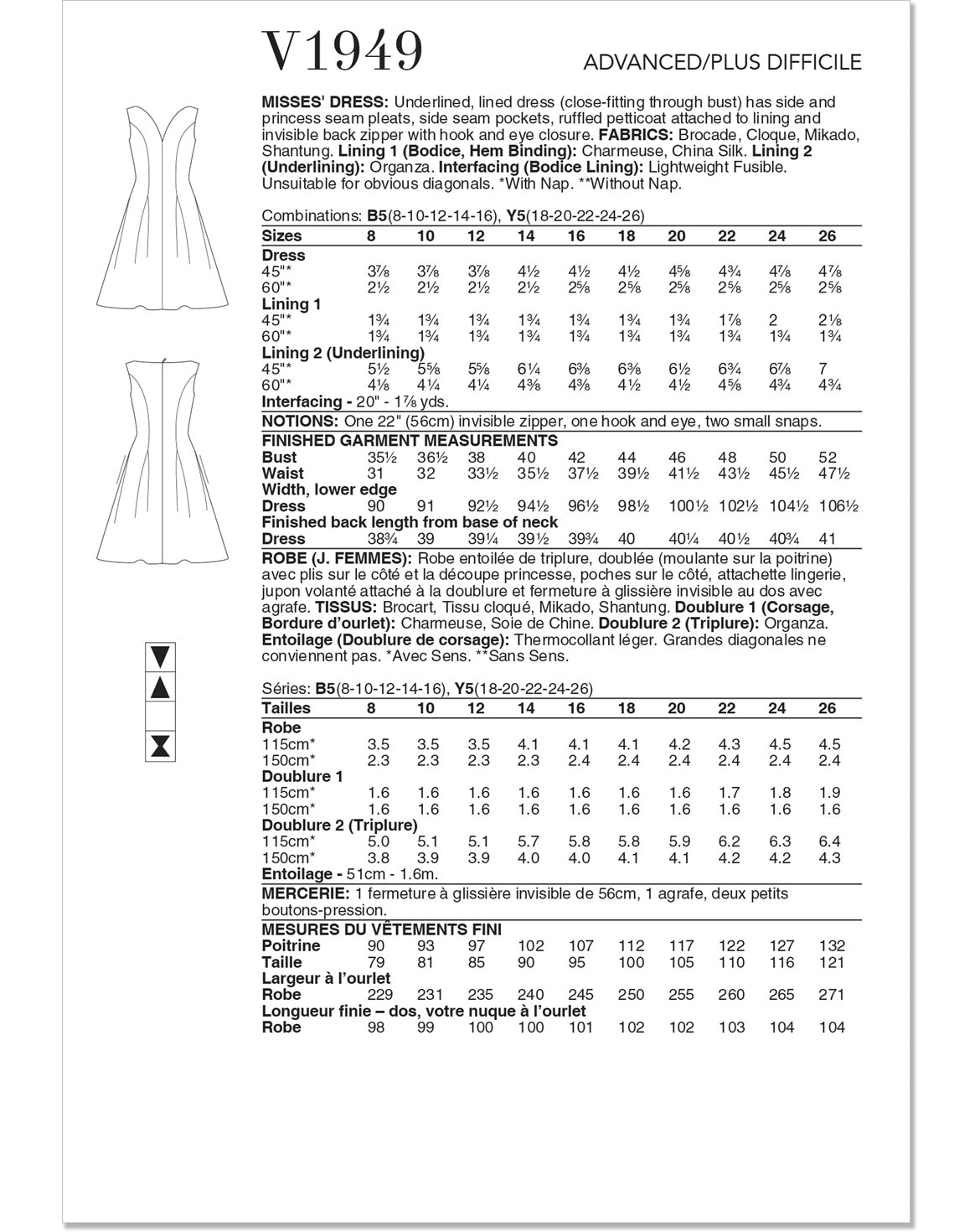 Symønster Vogue Patterns V1949 - Kjole - Dame | Bilde 5