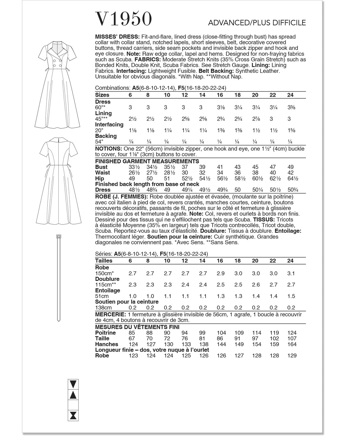 Symønster Vogue Patterns V1950 - Kjole - Dame | Bilde 4