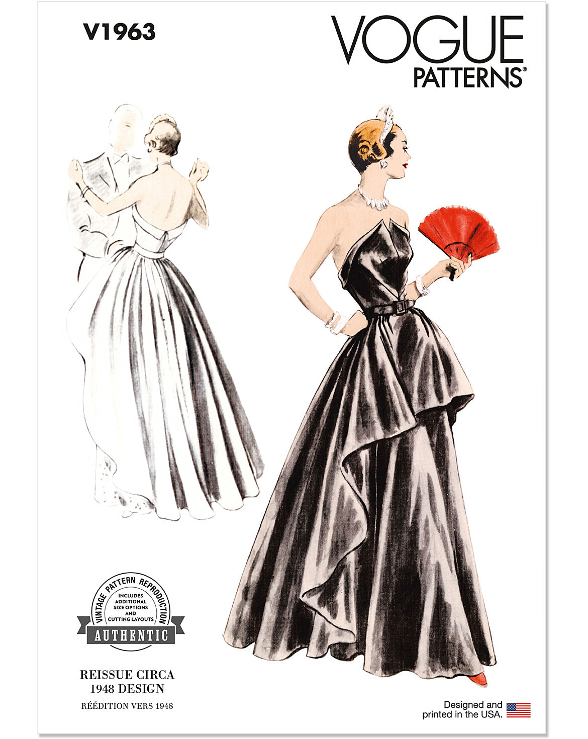 Symønster Vogue Patterns V1963 - Kjole Vintage - Dame | Bilde 3