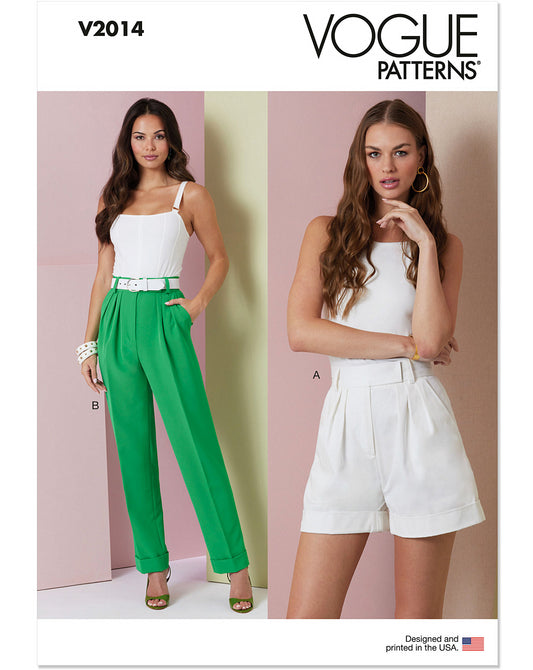 Symønster Vogue Patterns 2014 - Bukse Shorts - Dame | Bilde 3