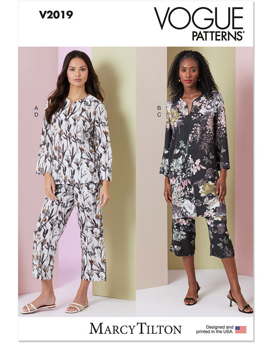 Symønster Vogue Patterns 2019 - Bluse Tunika Bukse Pysjamas - Dame | Bilde 3