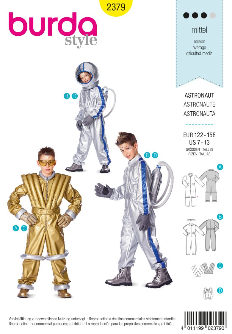 PDF-symønster - Burda 2379 - Kostyme - Gutt - Karneval | Bilde 2