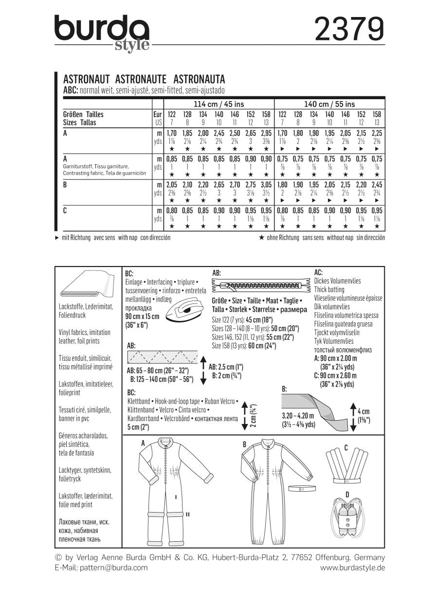 PDF-symønster - Burda 2379 - Kostyme - Gutt - Karneval | Bilde 4