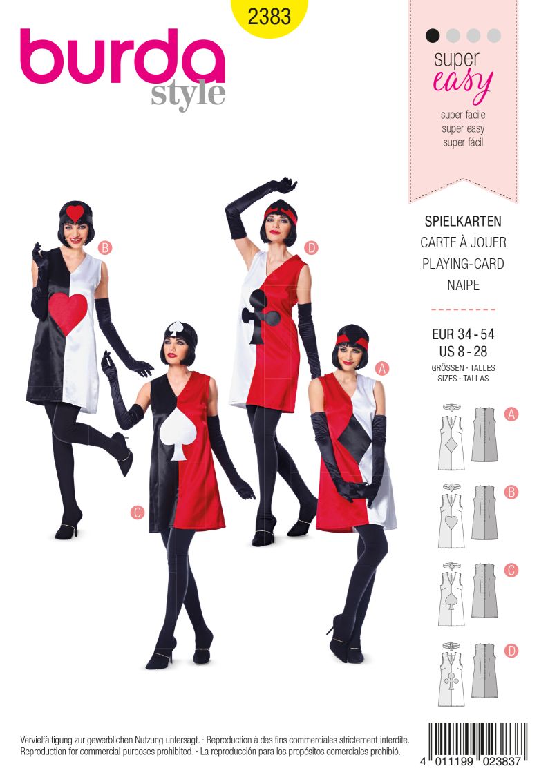 Symønster Burda 2383 - Kostyme - Dame - Karneval | Bilde 2