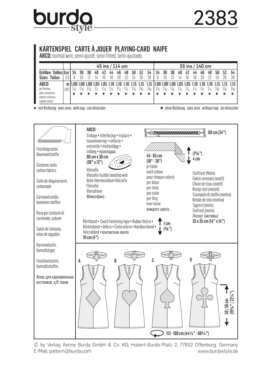 PDF-symønster - Burda 2383 - Kostyme - Dame - Karneval | Bilde 4
