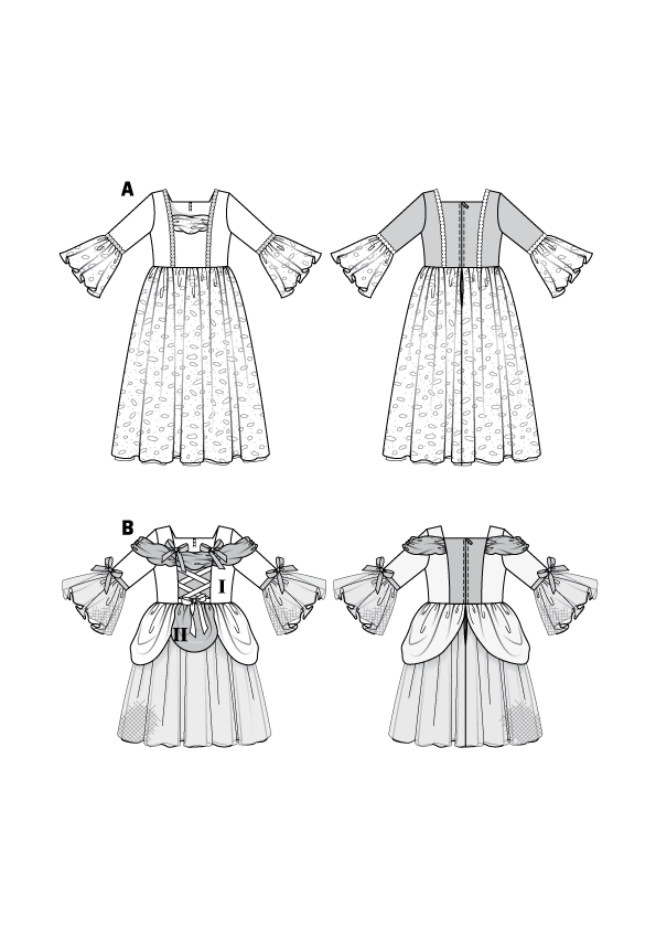 PDF-symønster - Burda 2410 - Kostyme - Jente - Karneval | Bilde 9