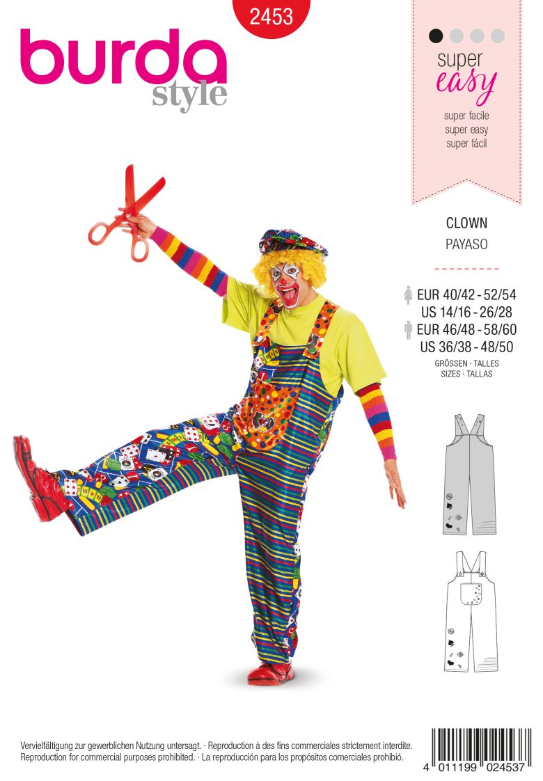 PDF-symønster - Burda 2453 - Kostyme - Dame Herre - Karneval | Bilde 2