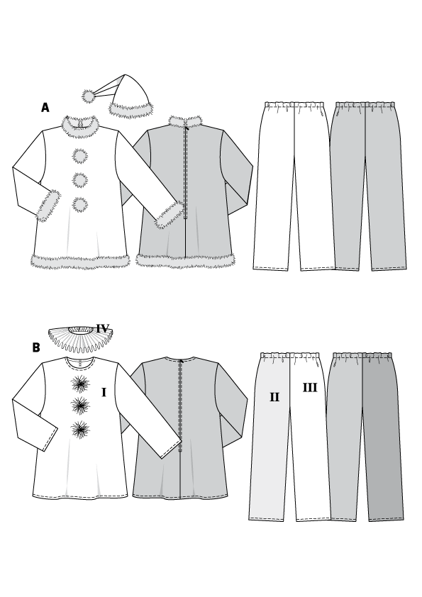 PDF-symønster - Burda 2466 - Kostyme - Herre - Karneval Jul | Bilde 4