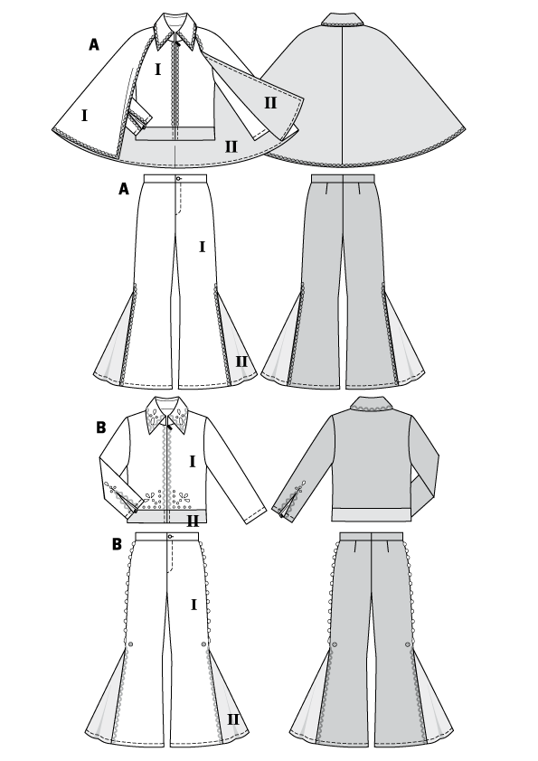 PDF-symønster - Burda 2481 - Kostyme - Herre - Karneval | Bilde 4