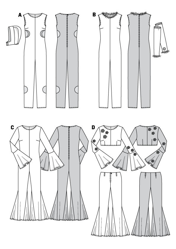 Symønster Burda 2511 - Kostyme - Dame - Karneval | Bilde 7