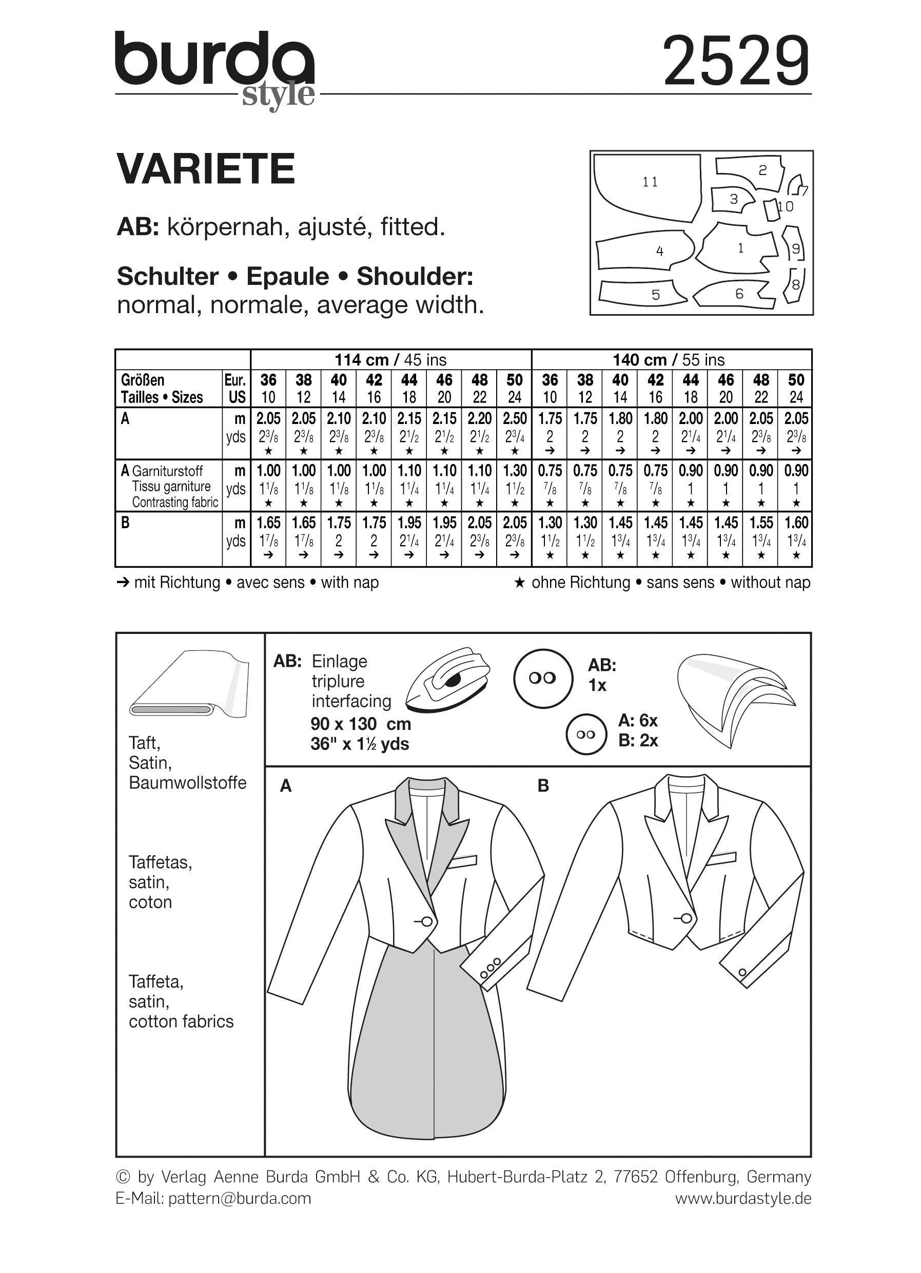 PDF-symønster - Burda 2529 - Kostyme - Dame - Karneval | Bilde 3
