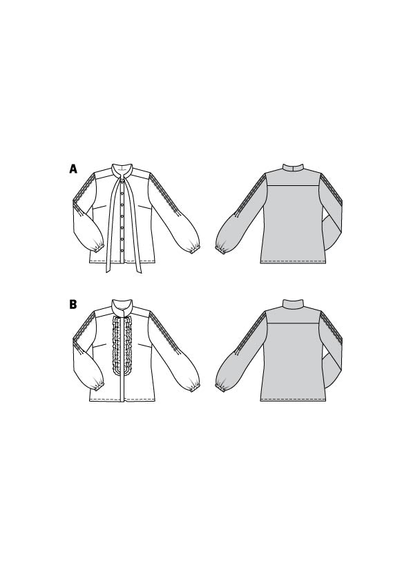 Symønster Burda 5981 - Bluse Skjorte - Dame | Bilde 8