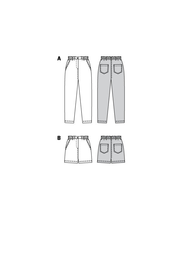Symønster Burda 6015 - Bukse Shorts - Dame | Bilde 6