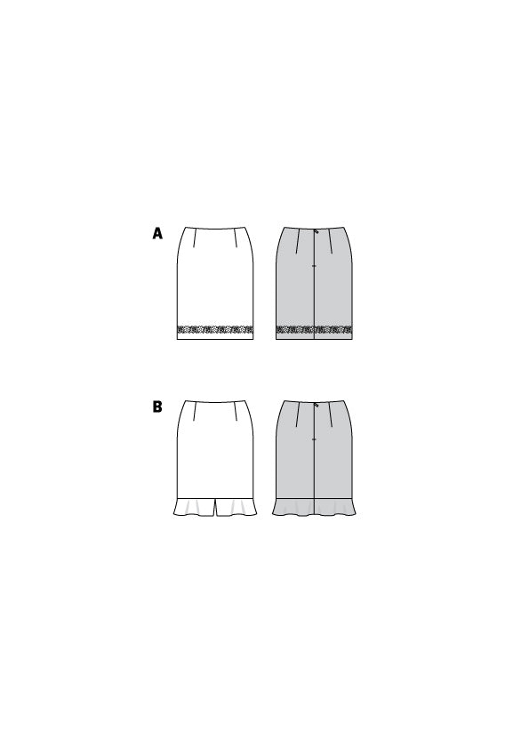 Symønster Burda 6071 - Burda 6071 Skirt ? Slim, Knee Length Style  | Bilde 9