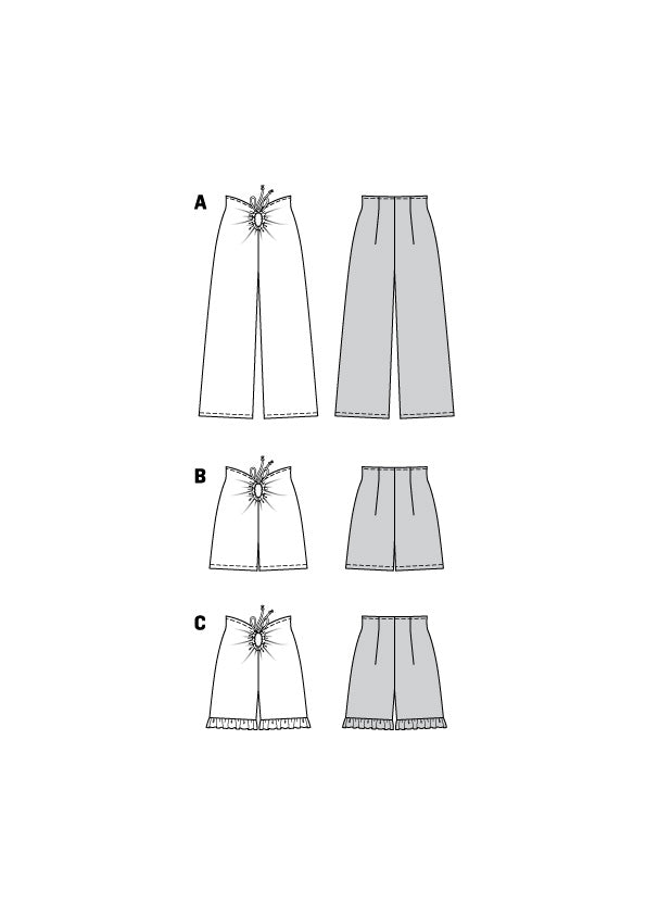 Symønster Burda 6115 - Bukse Shorts - Dame | Bilde 11