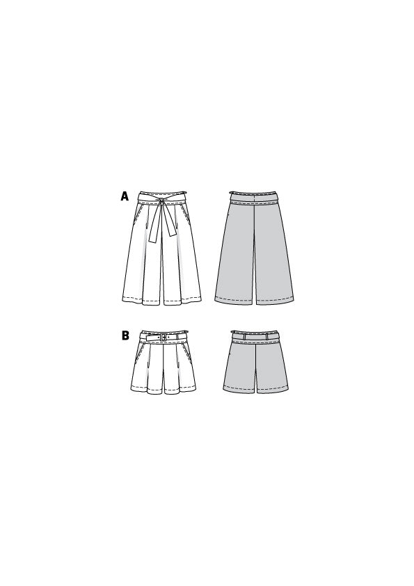 Symønster Burda 6138 - Bukse Shorts - Dame | Bilde 8