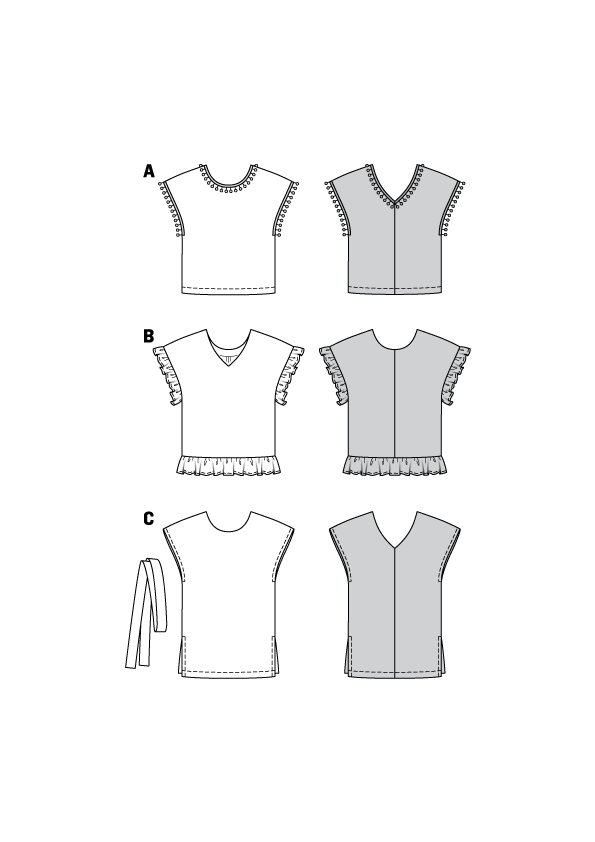 Symønster Burda 6204 - Bluse Skjorte - Dame | Bilde 12