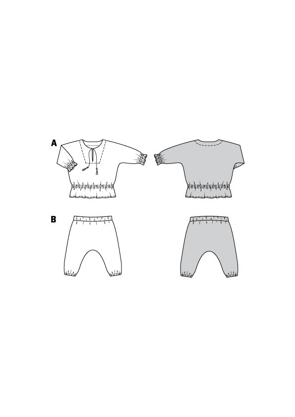 Symønster Burda 9278 - Bukse Genser - Baby | Bilde 10
