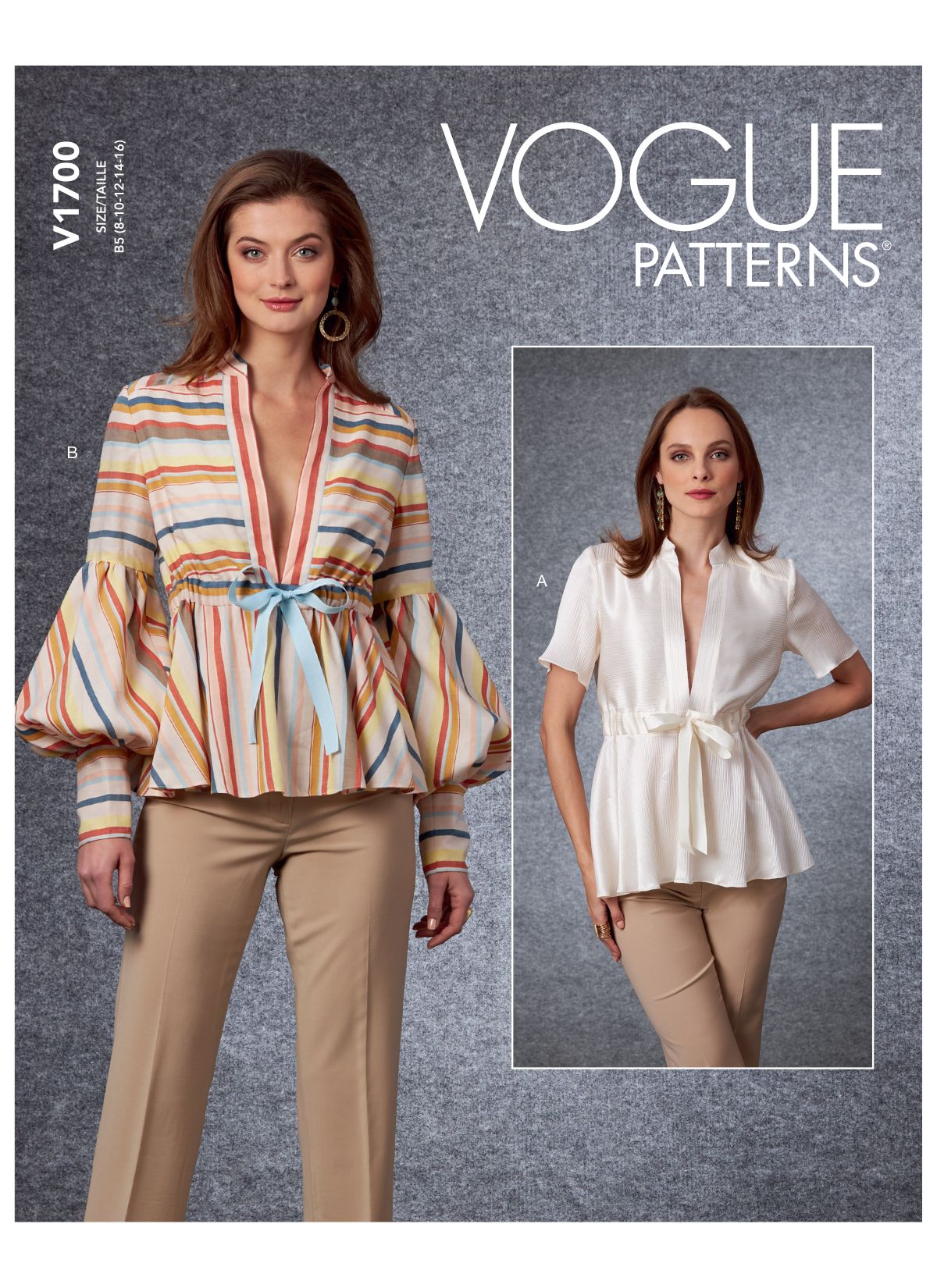 Symønster Vogue Patterns 1700 - Topp Bluse - Dame | Bilde 3