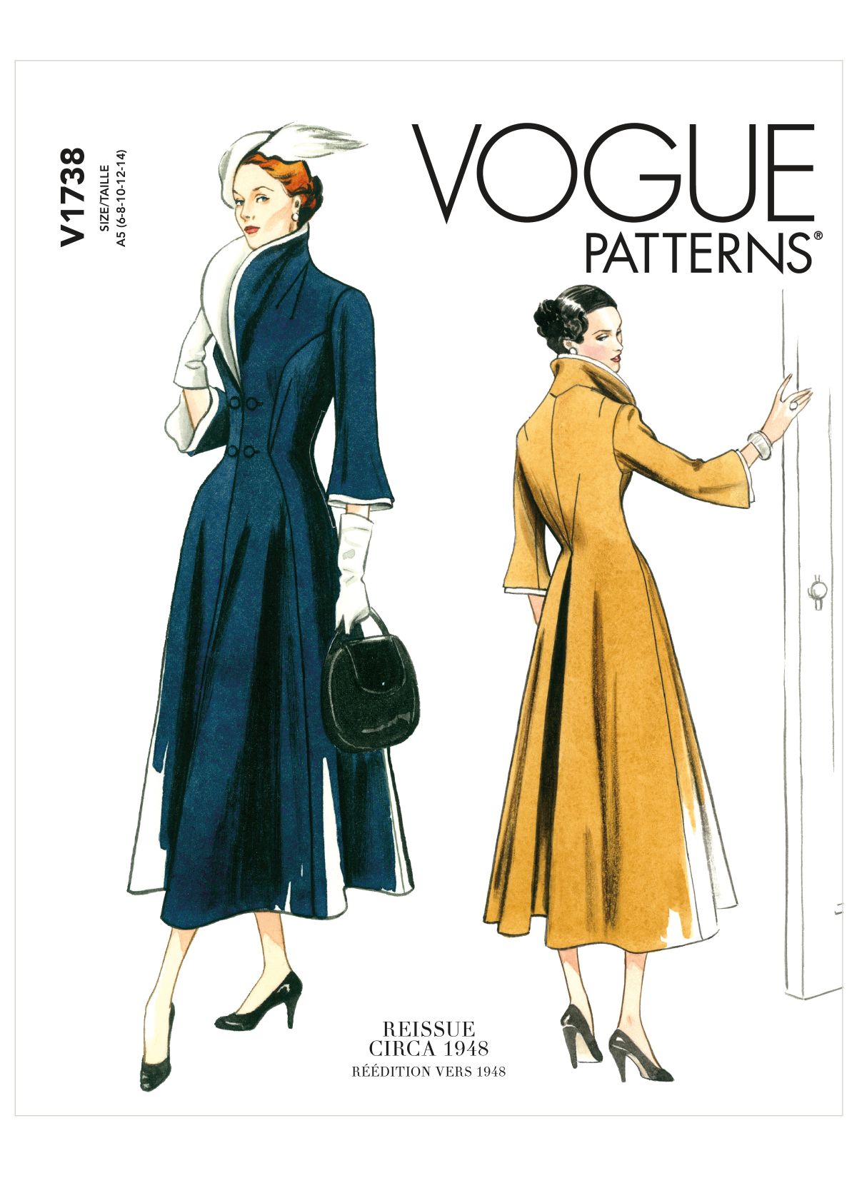Symønster Vogue Patterns 1738 - Frakk Vintage - Dame | Bilde 3