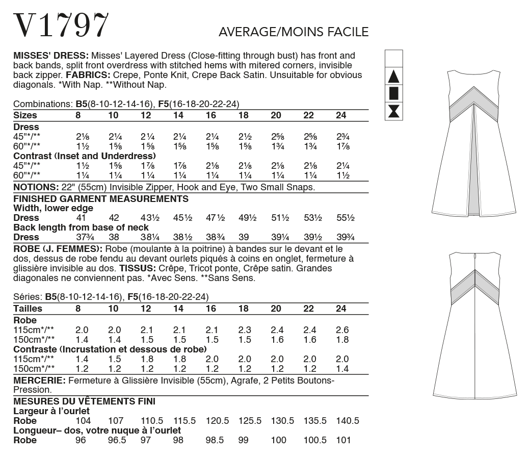 Symønster Vogue Patterns 1797 - Kjole - Dame | Bilde 5