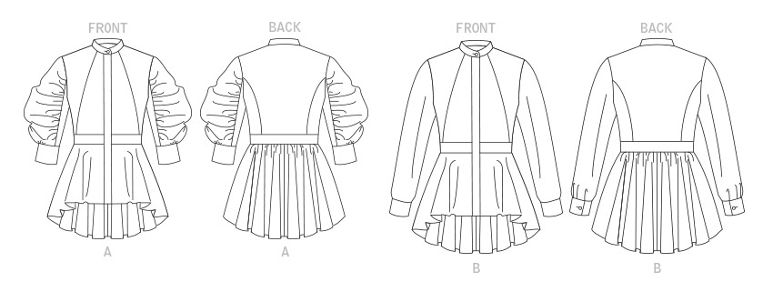 Symønster Vogue Patterns 1875 - Topp Skjorte - Dame | Bilde 6