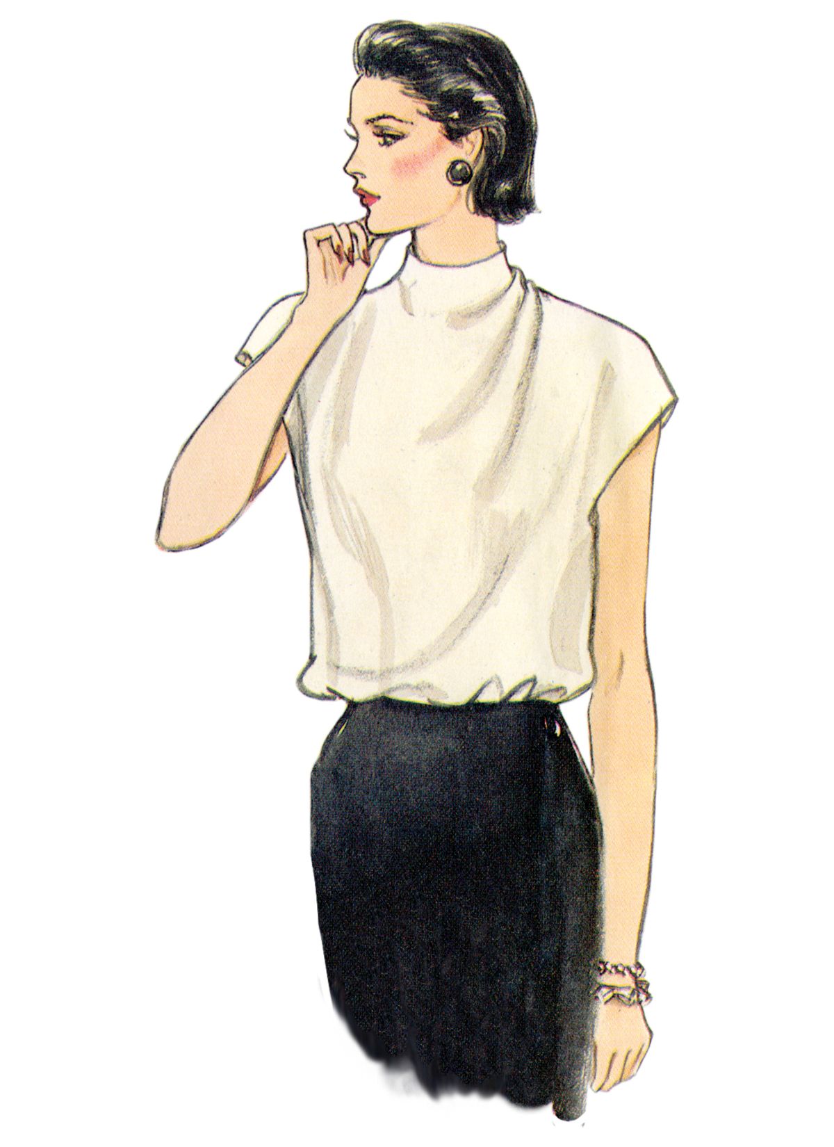 Symønster Vogue Patterns 1902 - Bluse Topp Vintage - Dame | Bilde 2